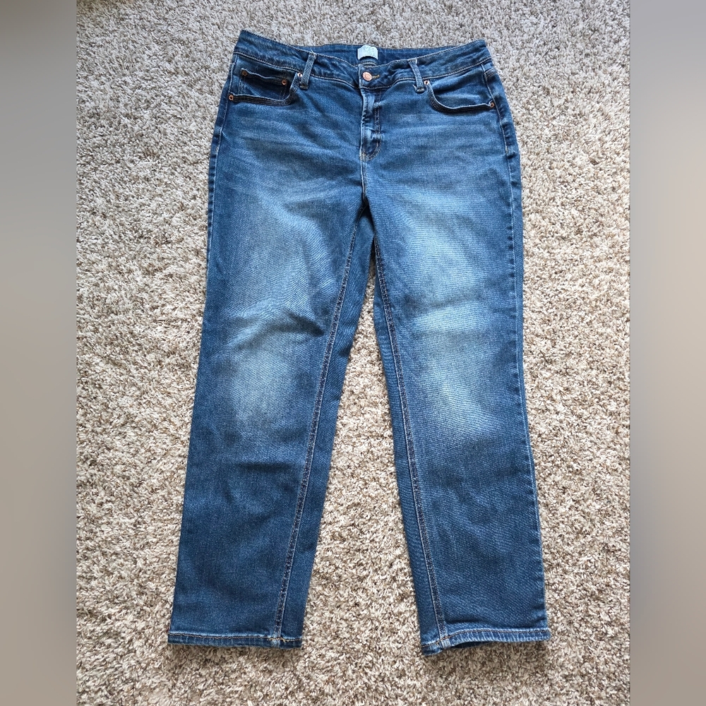 Time and Tru Women's Straight Leg Jeans in Blue